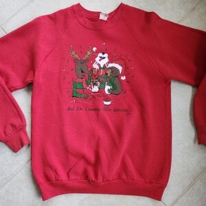 Fruit of the Loom Red Holiday Sweatshirt